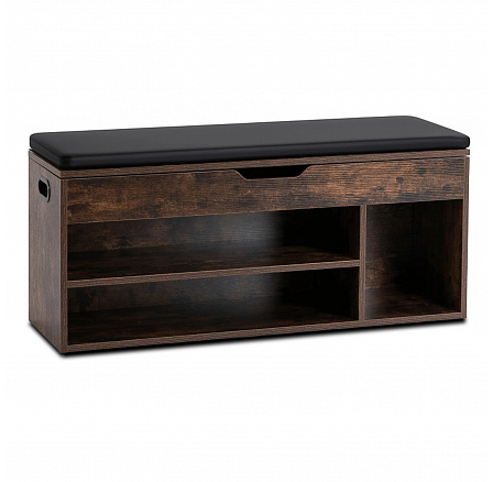 Szafka na buty ALEC 100 cm Dąb Rustykalny/Czarny