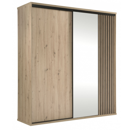 CALI C-15 ruhásszekrény, Artisan/Fekete matt