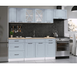 Kuchyňská linka Magda 240/180 světle modrá MAT