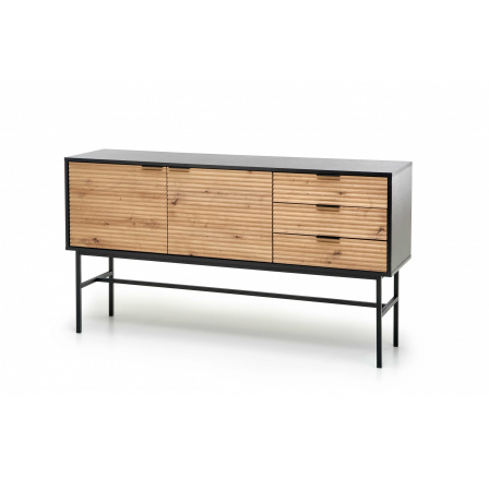 MURANO KM-1 komód, artisan tölgy/fekete