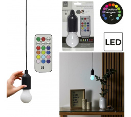 Függőlámpa izzó többszínű fekete