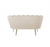 Sofa SF1-FXJG bársonyos bézs, arany lábakkal
