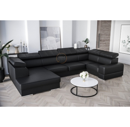 SKÓRA NATURALNA NAROŻNIK Z FUNKCJĄ SPANIA ROYAL MAX I 210x375x185 - Strona prawa , Skóry naturalne- Wybierz swój własny kolor