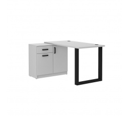 Psací stůl s komodou MATYLDA 130, Světle šedá