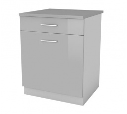 Kuchyňská dolní skříňka Femme D60 1D1SZ, šedý lesk