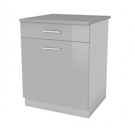 Kuchyňská dolní skříňka Femme D60 1D1SZ, šedý lesk