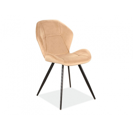 KRZESŁO GINGER VELVET CZARNY STELAŻ / BEŻ BLUVEL 28