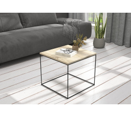 ELENA dohányzóasztal 50x50 Fekete+Sonoma