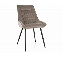 AGAT VELVET étkezőszék, Bézs Bluvel 40/Fekete