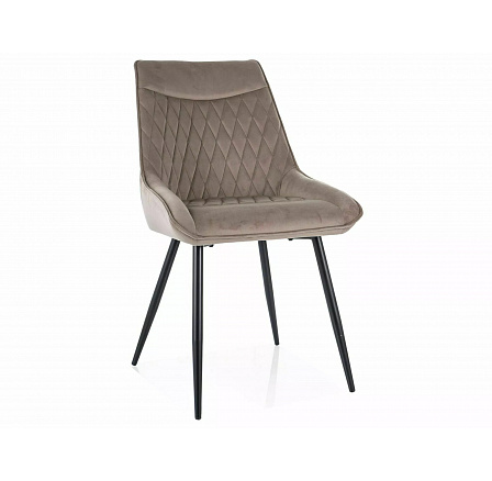 AGAT VELVET étkezőszék, Bézs Bluvel 40/Fekete