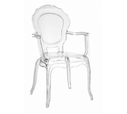 Átlátszó Queen Arm szék