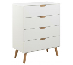 Lowell komód 4 fiókkal, fehér
