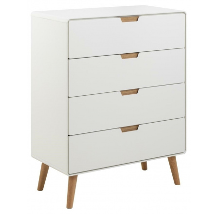 Lowell komód 4 fiókkal, fehér