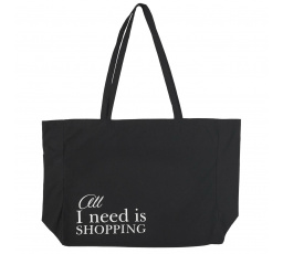 Shopper táska All I Need Is Shopping fekete