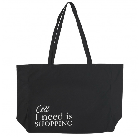 Shopper táska All I Need Is Shopping fekete Shopper táska All I Need Is Shopping fekete