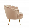 Velvet cappuccino fotel /arany lábak/ LC-032-1