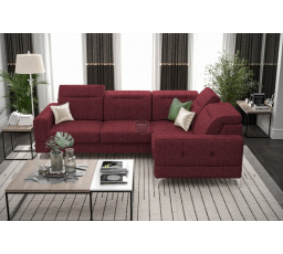 NAROŻNIK MALIBU 250X180 CM - prawa , Odcienie bordowego