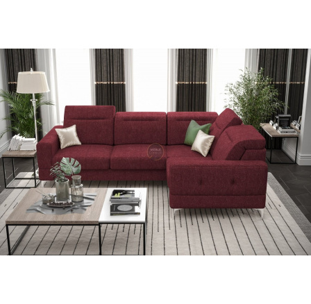 NAROŻNIK MALIBU 250X180 CM - prawa , Odcienie bordowego NAROŻNIK MALIBU 250X180 CM - prawa , Odcienie bordowego