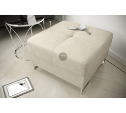 PUFA ZE SCHOWKIEM 70x70 CM GALAXY - Odcienie beżu