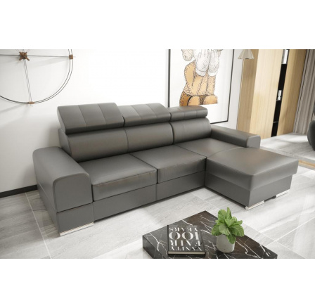 NAROŻNIK ROYAL MINI 260×160 SKÓRA NATURALNA - prawa , Skóra szara NAROŻNIK ROYAL MINI 260×160 SKÓRA NATURALNA - prawa , Skóra szara