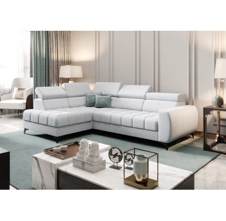 NAROŻNIK ROZKŁADANY PORTO MINI 170X255 CM - lewa , Odcienie błękitnego