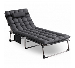 Leżak Ogrodowy Łóżko Polowe VENUS Szare