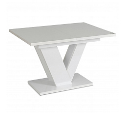 Stół CLARK Rozkładany 120-160 cm Biały Połysk