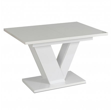 Stół CLARK Rozkładany 120-160 cm Biały Połysk