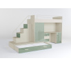 Vyvýšená postel PARADISE 5, Kašmír Máta Lesk