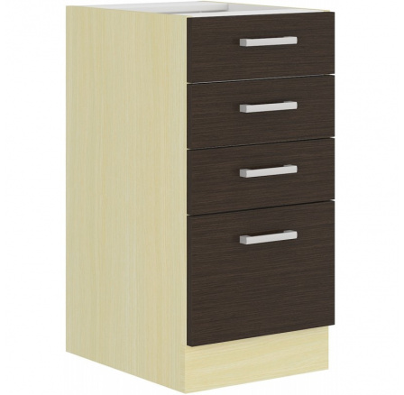 Kuchyňská dolní skříňka CHRISTO 40D-4S-BB, Dub ferrara/Legno tmavé