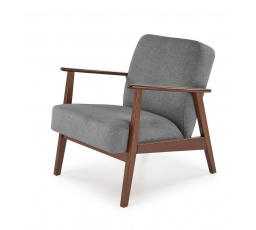 MILANO 1S Fotel, Szürke Castel 93/Sötét Dió