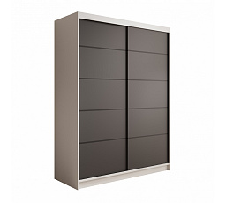 Tolóajtós szekrény Calma 150 Fehér+Fekete