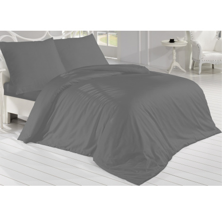 Saténový povlak na polštář tmavě šedý 50x50