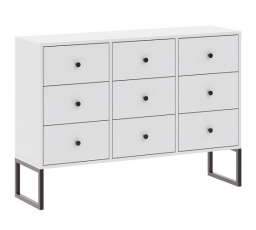 LINEA 9S komód, Fehér/Fekete