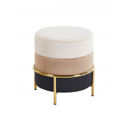 Taburet P8-FX (B) bézs / cappuccino / fekete / arany