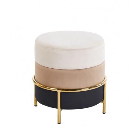 Taburet P8-FX (B) bézs / cappuccino / fekete / arany