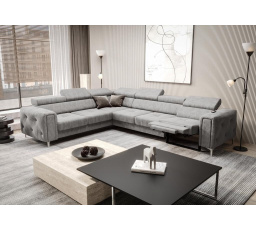 NAROŻNIK Z FUNKCJĄ RELAX ORION I 325x255 CM - lewa , Odcienie szarości