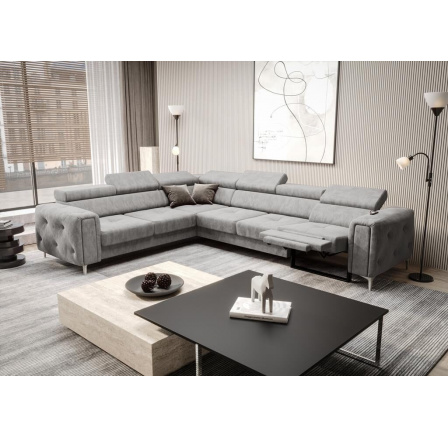 NAROŻNIK Z FUNKCJĄ RELAX ORION I 325x255 CM - lewa , Odcienie szarości