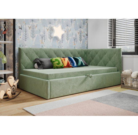 ŁÓŻKO ELZA - Odcienie zieleni- T33 , Strona prawa