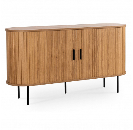 Komoda TRISH 140 cm Dwudrzwiowa Rozsuwana Dąb