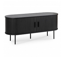 Szafka RTV TRISH 120 cm Dwudrzwiowa Czarna