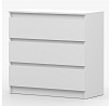 SOLO komód - 3 fiókos, Fehér Matt