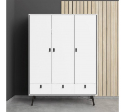 Šatní skříň RAIN, Bílý mat