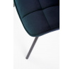 Étkezőszék K332 VELVET, Kék Bluvel 86/Fekete