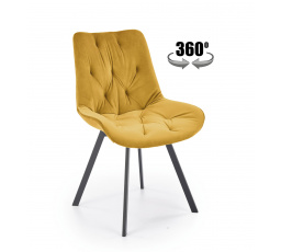 Forgó étkezőszék K519, Mustár/Fekete
