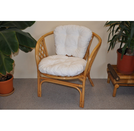 Polstr na křeslo Bahama bílý