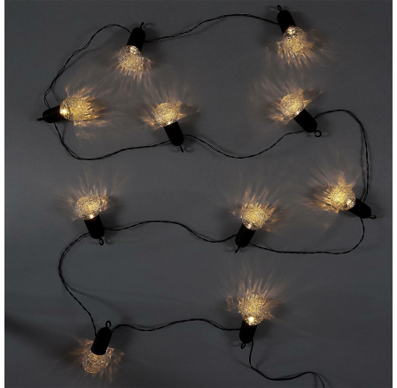 Girland füzér átlátszó izzókkal 10 LED