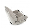 Polohovací křeslo, elektrické zabudované ovládání, béžová, látka, TV-7089 LAN2