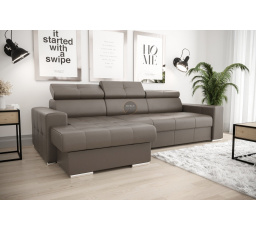 NAROŻNIK MARGO 160x250 SKÓRA NATURALNA - lewa , Skóra odcień brązu - U-19