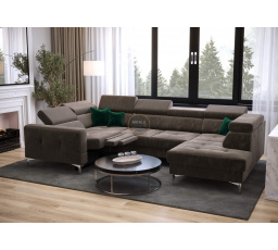 NAROŻNIK TOSCANIA MAX I RELAX Z FUNKCJĄ SPANIA170x350x185 CM - lewa , Wybierz własny kolor - Zapisz swój wybór - Galeria tkanin poniżej